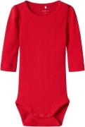 Name It Nbfdagnes LS Body Str 56 - Chinese Red Langærmede Bodies hos M...