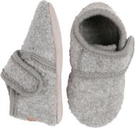 Melton Wool Shoe Velcro Grøn Hjemmesko Str 22-23 - Uld hos Magasin