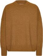 HUNKØN Adriana Knit Blouse Kvinde Camel Sweaters Str L - hos Magasin