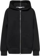 ONLY Onltanvi L/S OVS ZIP Hoodie XT PNT Kvinde Sort Sweaters Str M/L -...