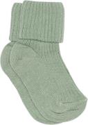 mpKids Cotton rib Baby Socks Str 22/24 - Granite Green Strømper Bomuld...