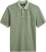 Marc O’Polo Poloshirt, Short Sleeve, rib Detail Mand Luscious Moss Kor...