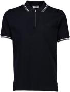 Lindbergh Polo Shirt w. zip Neck Mand Space Black Kortærmede Poloer St...