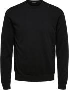 Selected Homme Slhberg Crew Neck B Noos Mand Sort Sweatshirts Str L - ...