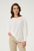 Kaffe Katio Lace Blouse Kvinde Chalk Langærmede Bluser Str L - hos Mag...