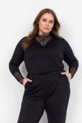 Wasabiconcept Curvy Wastella 8 Bluse Sort Kvinde 9999 Sort Langærmede ...