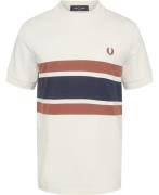 Fred Perry M9860 Mand Light Ecru Kortærmede T-shirts Str L - Bomuld ho...