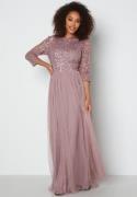 AngelEye Sequin Bodice Maxi Dress Lavender S (UK10)