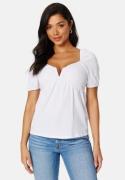 BUBBLEROOM Manda puff sleeve top Offwhite S