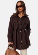 BUBBLEROOM Sonya Shirt Jacket   Dark brown XL