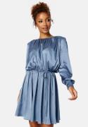 BUBBLEROOM Klara Satin Dress Blue XS