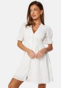 Bubbleroom Occasion Structured Button Front Dress White 4XL