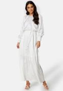 Bubbleroom Occasion Klara Satin Maxi  Dress White XS