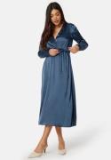 Bubbleroom Occasion Rae Satin Dress Dusty blue 3XL