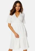 BUBBLEROOM Krystal wrap dress Offwhite XS