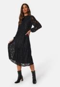 BUBBLEROOM Blanca Midi Lace Dress Black 46