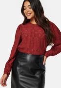 Object Collectors Item Feodora L/S Top Red Dahlia Detail: C XS