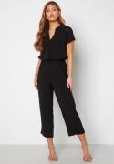 BUBBLEROOM Matilde Smock Waist Ankle Trousers Black 3XL