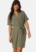 Pieces Pcvinsty Linen Shirt Dress Deep Lichen Green S