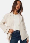 BUBBLEROOM Thelma Linen Trenchcoat Light beige XS