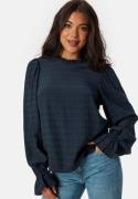 BUBBLEROOM Viscose Frill Blouse Navy 46