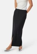 BUBBLEROOM Slit Tailored Skirt Black/White 44