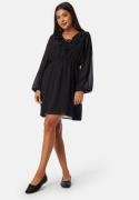 BUBBLEROOM V-neck Short Frill Dress Black L