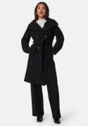 BUBBLEROOM High Neck Midi Coat Black XS