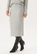 ONLY Onljeanett Life Midi Rib Skirt Light Grey Melange XS