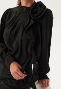 VERO MODA Vmbailey Ls Frill Top Wvn Black S