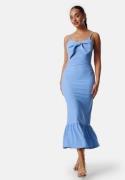 BUBBLEROOM Bow Strap Midi Dress Light blue M