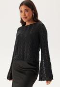 BUBBLEROOM Structure Boatneck Top Black L