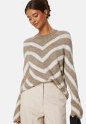 ONLY Onleliza L/S Pullover Knit Mermaid Stripes:WHITECAP GRAY XL