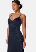 Bubbleroom Occasion Satin Strap Gown Dark blue 42