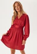 BUBBLEROOM Wrap L/S Dress Red M