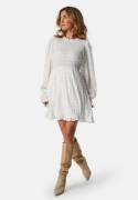 BUBBLEROOM Frill Structured Dress White XL