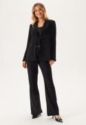 BUBBLEROOM Flared Structured Suit Trousers Black 42