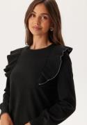 ONLY Onlama Life Ls O-neck Ruffle  Black Detail:birch L