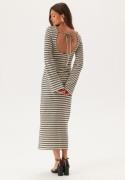 BUBBLEROOM Striped Maxi Dress Black/Offwhite XL