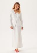 BUBBLEROOM Linen Blend Maxi Skirt Offwhite 44