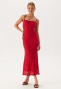 Bardot Adoni mesh midi dress 171564 Fire Red 40(UK12)