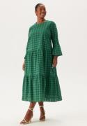 Happy Holly Broderie Anglaise Round Neck Dress Emerald green 52/54