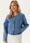 VILA Vireba L/S O-NECK DENIM JACKET Light Blue Denim 42