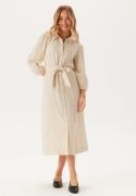 YAS Yasflaxy 3/4 LINEN SHIRT DRESS Birch 42