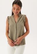 SELECTED FEMME Slfviva Sl Sun Ruffle Top Vetiver 44