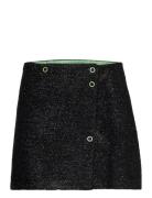 Sparkle Mini Skirt Kort Nederdel Black Ganni