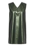 Ingeborg Snake Dress Kort Kjole Green Noella