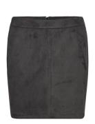 Vmdonnadina Fauxsuede Short Skirt Noos Kort Nederdel Black Vero Moda