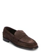 Louon Loafer Loafers Flade Sko Brown GANT