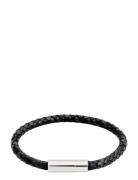 Franky Bracelet Leather Armbånd Smykker Black Edblad